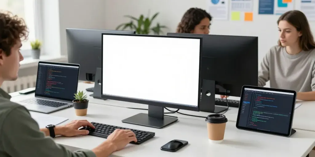 Fahrlehrer in Zürich bei der modernen Softwareentwicklung, unterstützt durch innovative Lernmethoden und digitale Plattformen.
