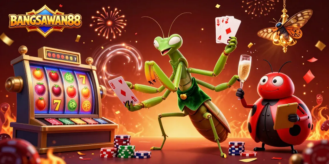 BANGSAWAN88 offers an exciting casino experience with vibrant slot reels and engaging casino characters