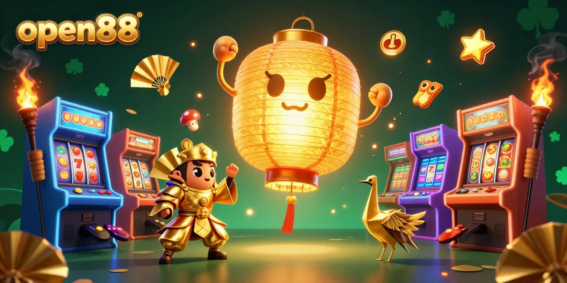Experience thrilling games with open88's 3D lantern spirit and vibrant casino elements.
