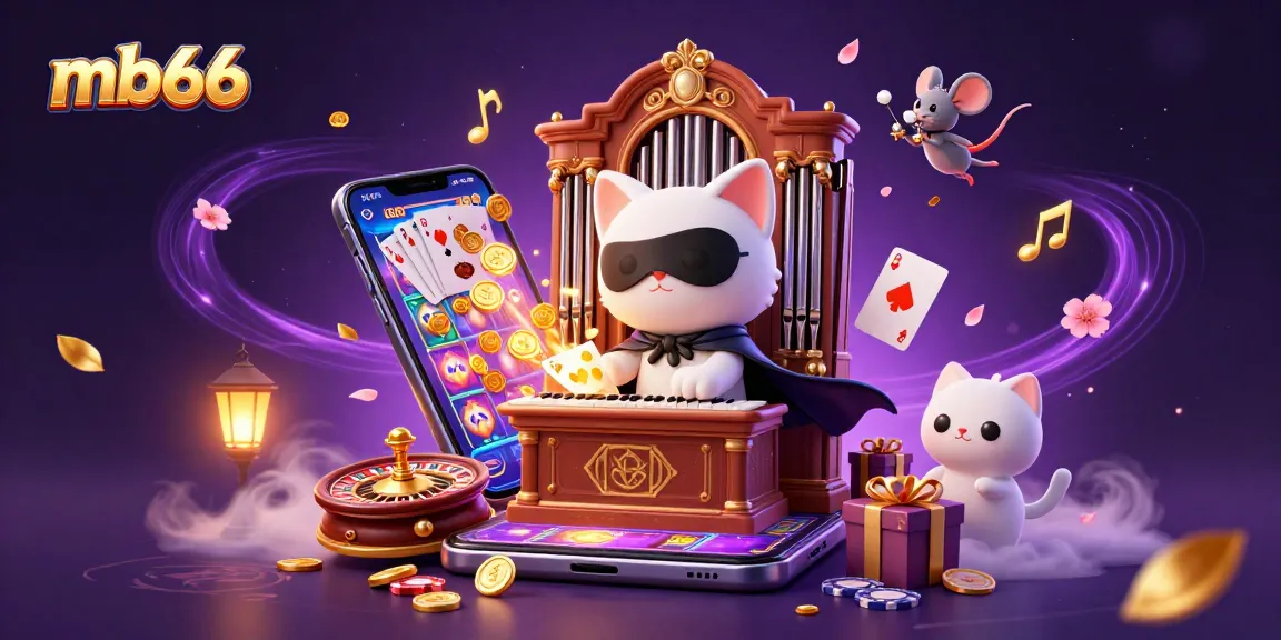 Win big at mb66 with exciting slots and captivating acrobatics in a dazzling casino scene.