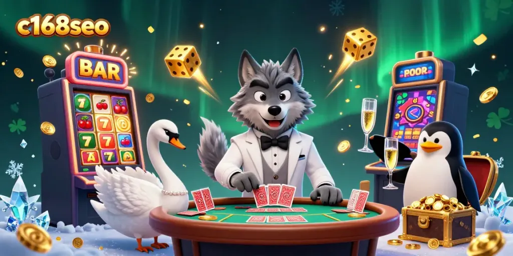 Experience thrilling wins at c168seo casino with vibrant characters and dynamic gaming elements.