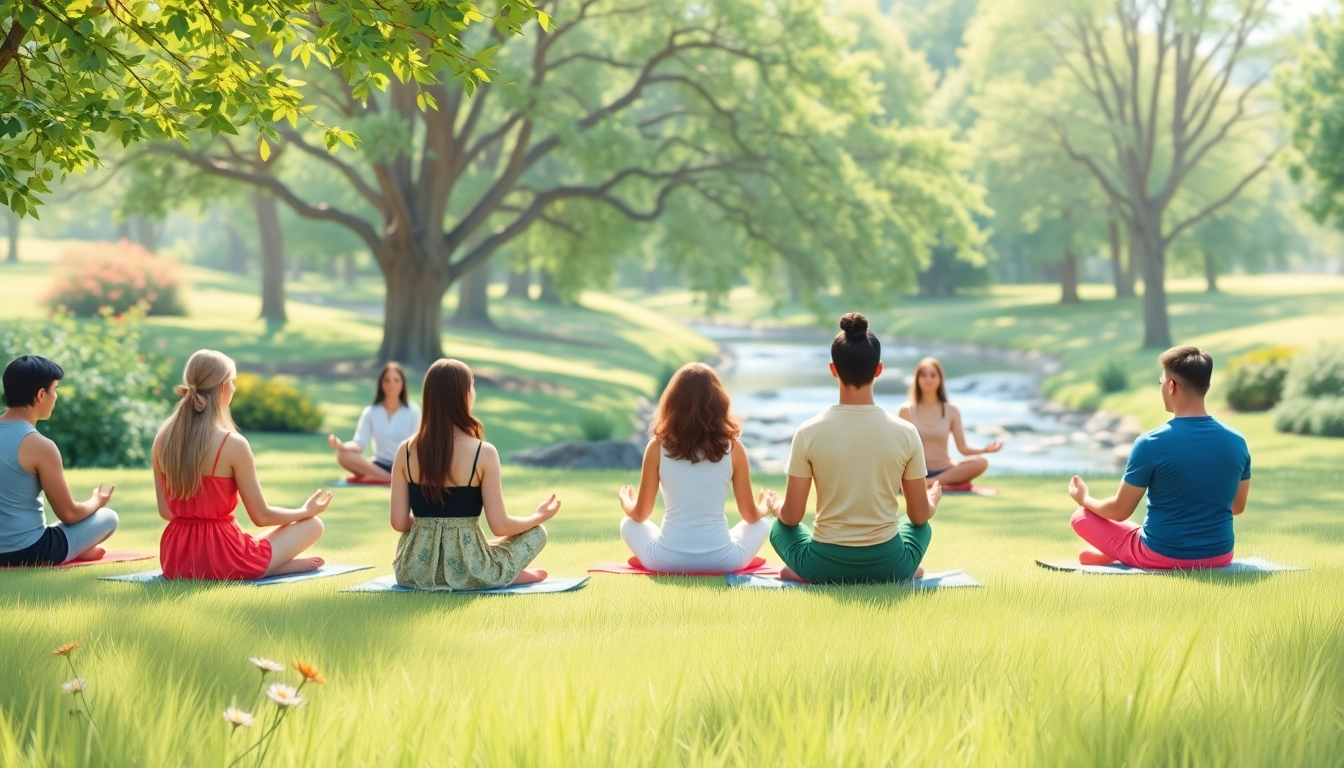 Enhancing emotional wellbeing through a serene meditation practice in nature.